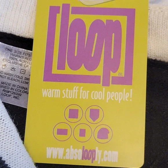 Loop Skull Neck Scarf Green Gaiter Neck Warmer Knit Fleece Lined Goth Grunge NEW - Picture 4 of 5